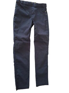 Skyes The Limit Navy Slim Fit Stretch Pants Size 6 Career Quiet Luxury Office